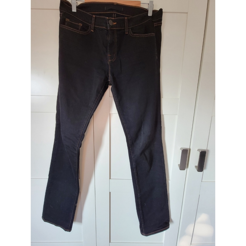 Jbrand black jeans, orange stitching